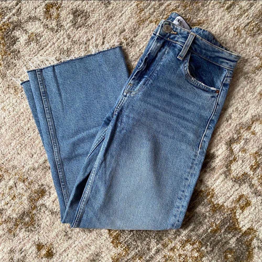 cropped jeans | light wash | 4 | zara